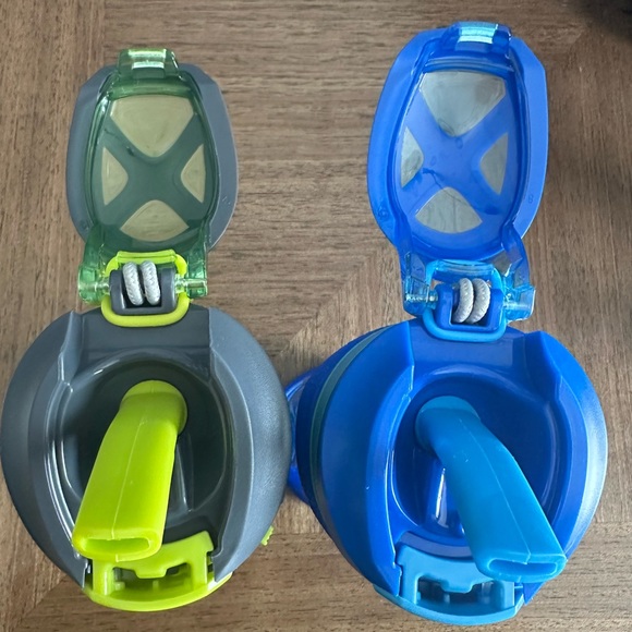 Zulu Tritan 16Oz Water Bottles 2 Pack Blue & Green Antimicrobial Silicon Straws - Picture 11 of 13